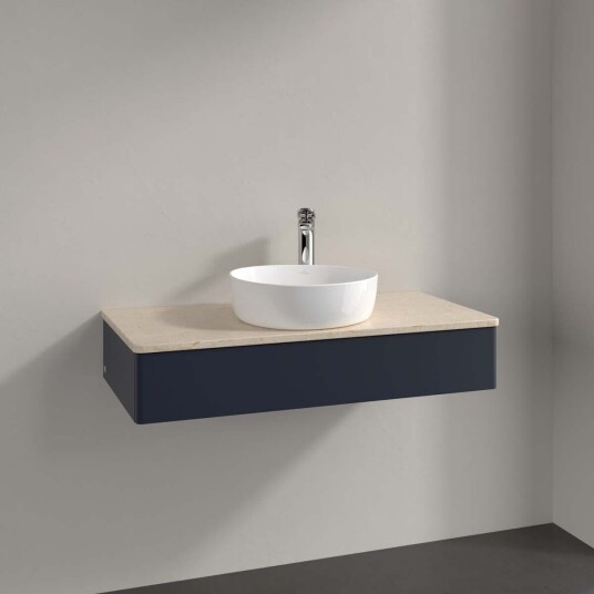Villeroy & Boch Antao Servantskap med 1 skuff 100x50x19 cm m/lys Blå Matt/Crème