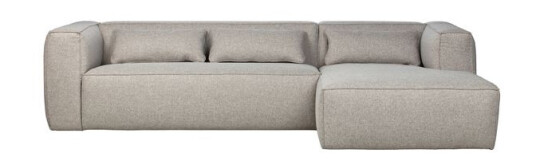 Woood Bean 3-seter. Sofa m/høyrevendt sjese - Lys Grå 1060198-01-0 1615630-01-0