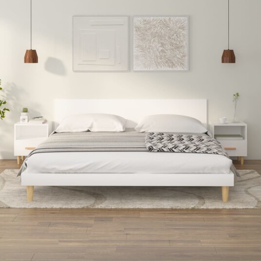 vidaXL Nattbord 2 stk hvit 40x35x47 cm vidaXL Nattbord 2 stk hvit 40x35x47 cm