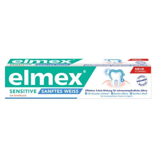 Elmex Sensitive White Sanftes Weiss Tannkrem mot frostskader Elmex Sensitive White Sanftes Weiss Tannkrem mot frostskader