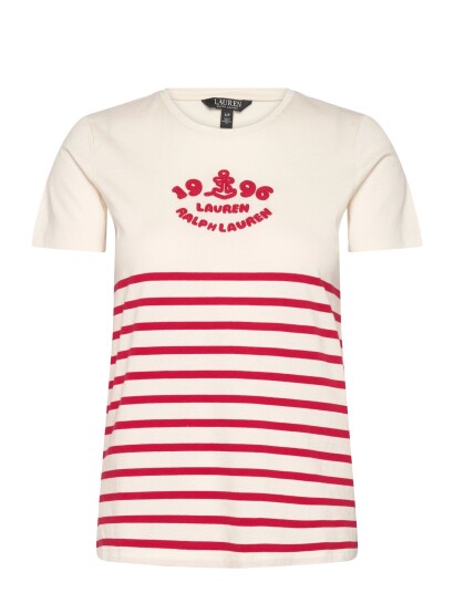 Lauren Ralph Lauren Cotton Jersey Knt T Shirt Red XS