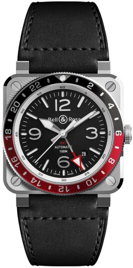 Bell & Ross Herreklokke BR0393 BL ST/SCA Instruments Sort/Lær Bell & Ross Herreklokke BR0393 BL ST/SCA Instruments Sort/Lær