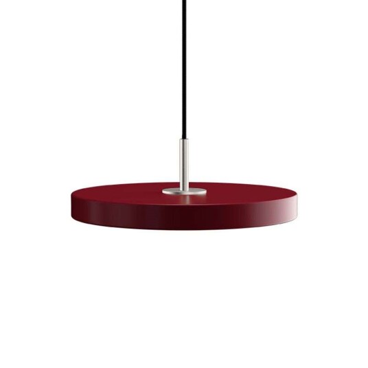 UMAGE - Asteria Pendel Mini Ruby Red/Steel Top - Lampemesteren