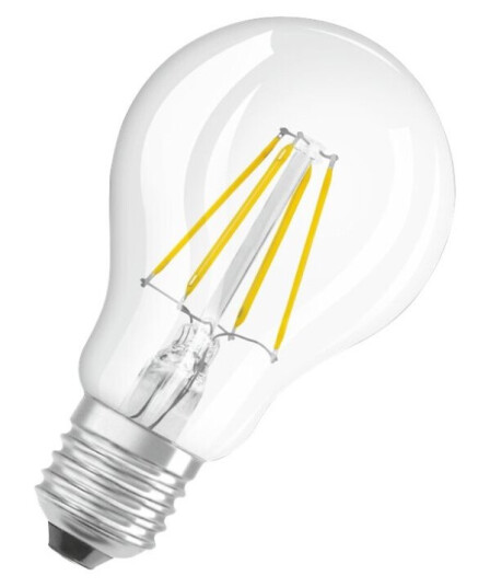 Ledvance Osram Value Led-Filamentlyspære Form: A60 Klar Finish E27 4 W Ekvivalent 40 Klasse E Varmt Hvitt Lys 2700 K Ledvance Osram Value Led-Filamentlyspære Form: A60 Klar Finish E27 4 W Ekvivalent 40 Klasse E Varmt Hvitt Lys 2700 K