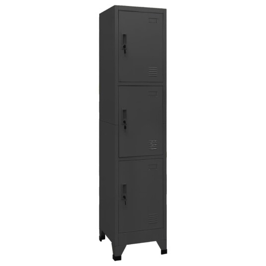 vidaXL Arkivskap antrasitt 38x45x180 cm stål