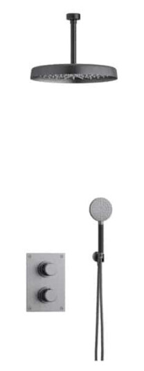 Tapwell Arm7268 Takdusj Innbygging - Takmontert Brushed Black Chrome / 200mm Ø300mm