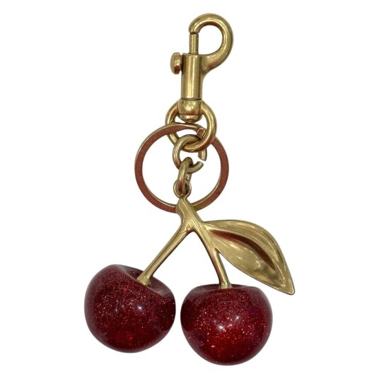 DARK Cherry Bag Charm Red