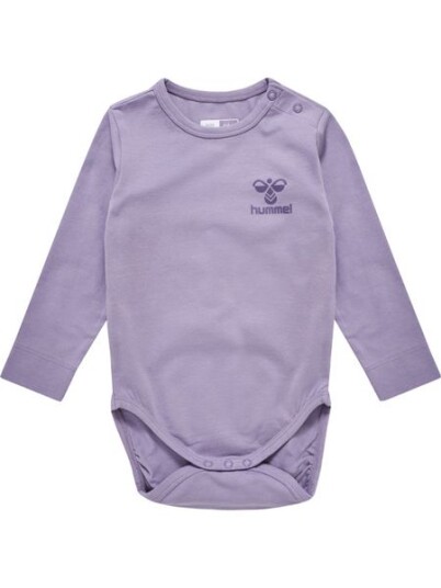 Hummel Mino body til baby - lavender gray