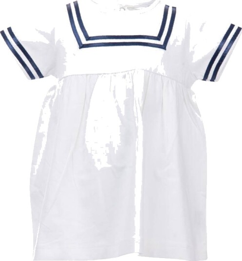 Salto Sailor Baby Jersey Kjole Hvit/Marine (62/68)