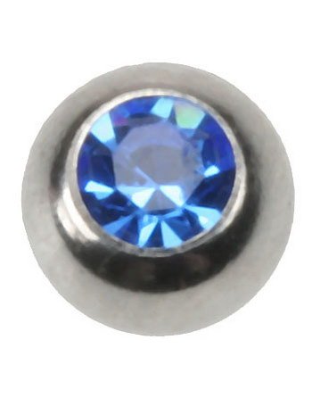 Utgått 4 mm Blank Med Blå Sten Stålkule