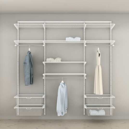 Innredningsløsning Elfa Garderobe Nr 10 Hvit B: 2158 mm