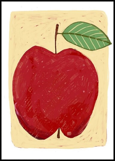 Big red apple Plakat Plakat / 21x30cm