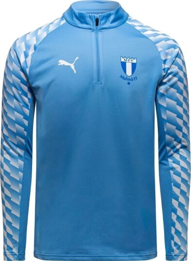 Malmö FF Treningsskjorte teamLIGA26 1/4 glidelås Blå/PUMA White Barn størrelse 164 cm