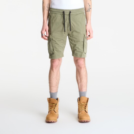 Alpha Industries Cotton Twill Jogger Short   Khaki green   L