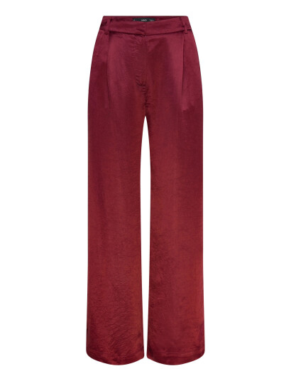 Mango Satin Wide-Leg Trousers - Red - 36