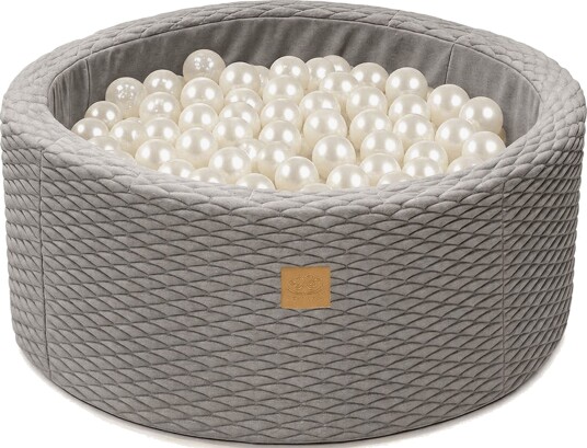 Meowbaby Dune Rundt Ballbasseng Stone Gray