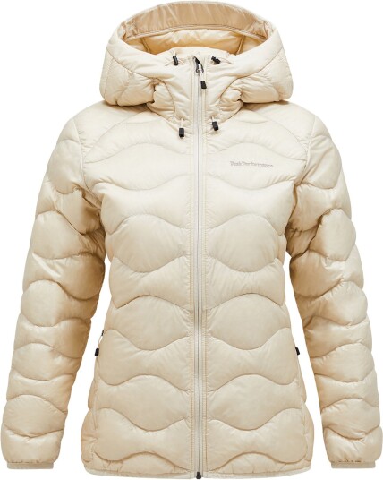 Peak Performance Helium Down Hood Jacket Dame Sand Fog S Peak Performance Helium Down Hood Jacket Dame Sand Fog S