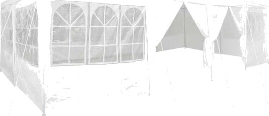 vidaXL Partytelt Hvit 800 x 400 x 266 cm Polyethylen