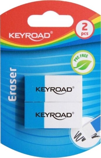 Keyroad Viskelær Multifunksjon 2 Stk Blister Blå/Hvit