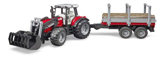 Bruder Massey Ferguson Med Skumlaster Og Tilhenger Bruder Traktor 02046