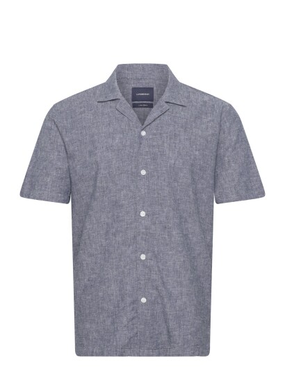 Lindbergh Casual Linen Blend Resort S/Scasual Linen Blend Resort S/S   Navy   XXL