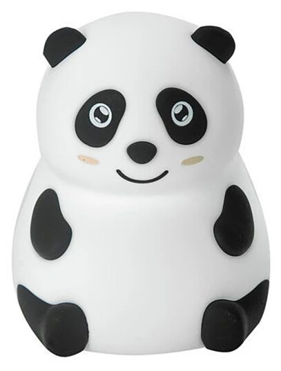 InnoGIO Oppladbar Silikon Nattlampe Panda Micro USB 15 timer Hvit/Svart