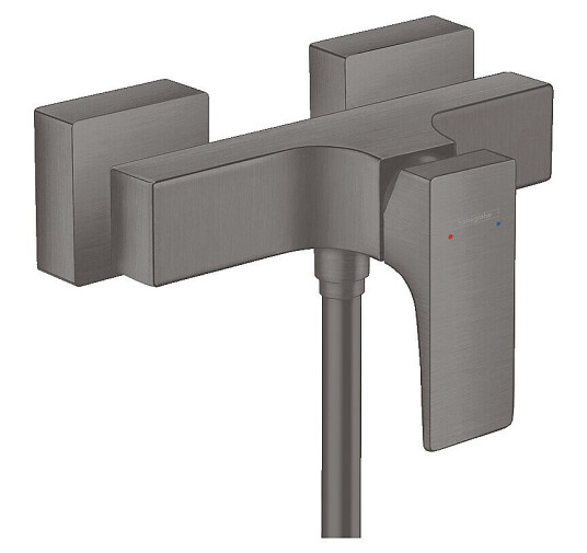 Hansgrohe Metropol 1-greps dusjbatteri Børstet Sort Krom
