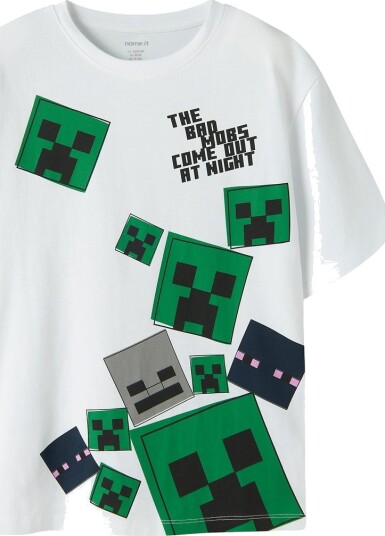 Name It T skjorte NkmJulio Minecraft Bright White Name It 6 år (116) T skjorte Hvit