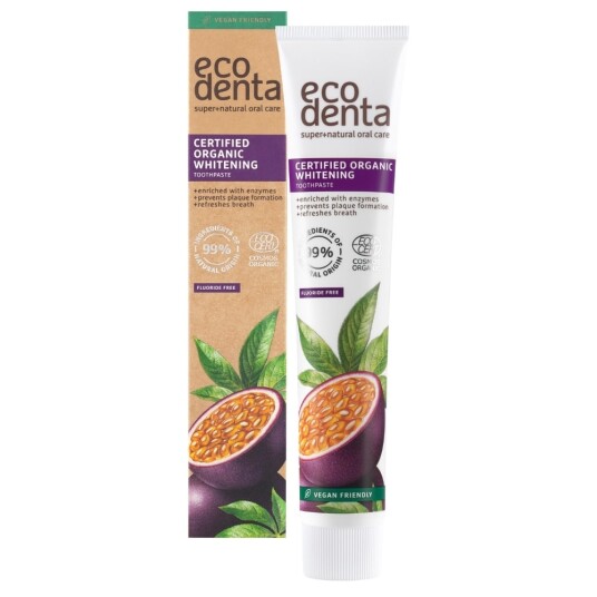 Økologisk xylitol  Whitening ECODENTA pasjonsfrukter og enzymer 75 ml