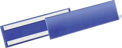 Lagerlomme/Etiketholder Selvklæbende 297X74 Mm Blå 50 Stk.