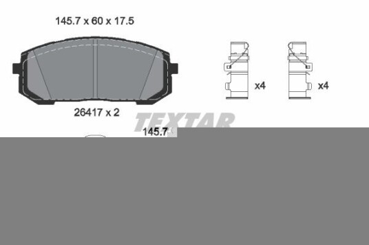 Bremseklosser TEXTAR 2641701 Bremseklosser TEXTAR 2641701