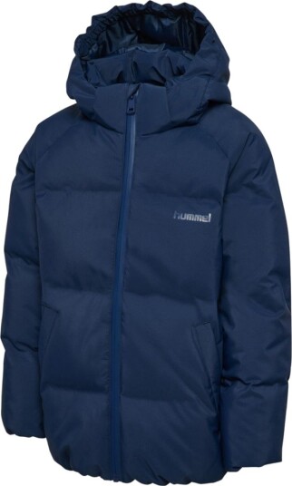 Hummel hmlJR All Weather Puffer Jakke til Junior med Vanntett Belegg - Dress Blues 134