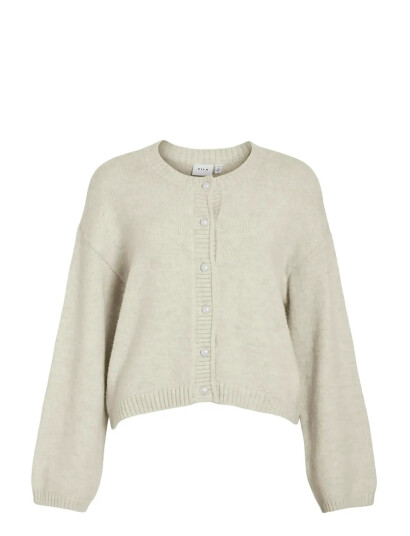 Vila Vifoli O-Neck L/S Button Knit Cardigan - Cream - XXL Vila Vifoli O-Neck L/S Button Knit Cardigan - Cream - XXL
