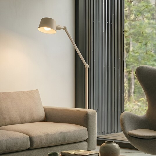 Gulvlampe Lucande Silka Beige Arbeidsrom / kontor Metall Moderne 25 171 Beige