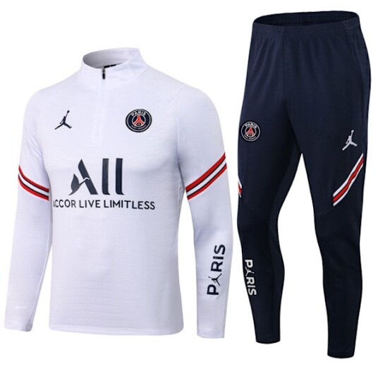 Paris Atletico Madrid Inter Milan Liverpool Marseille Brasil Langarmet Trøye Voksen og Barns Treningsdrakt Fotballtrøye Sett Hvit white sixteen