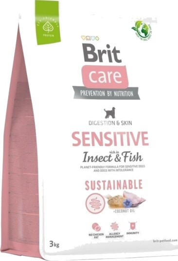 Brit Care Dog Sustainable Sensitive Hundemat med Insekt og Laks 3 kg