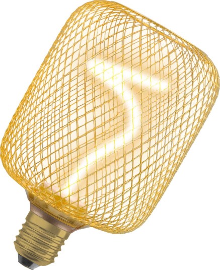 LED Pære Osram Decor Spiral Square Gull E27 3,5W 1800K Dimbar