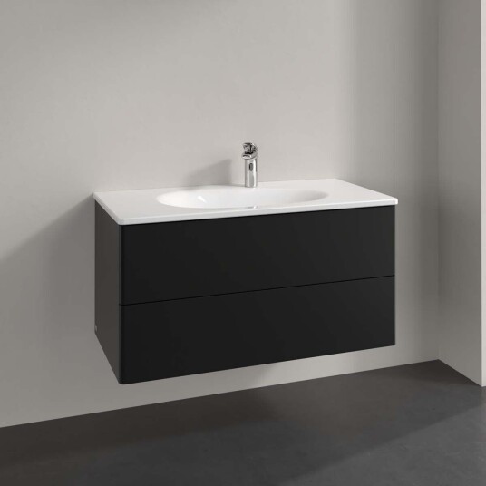 Villeroy & Boch  Antao Servantskap med 2 skuffer 98,8x49,6x50,4 cm u/lys Sort Matt