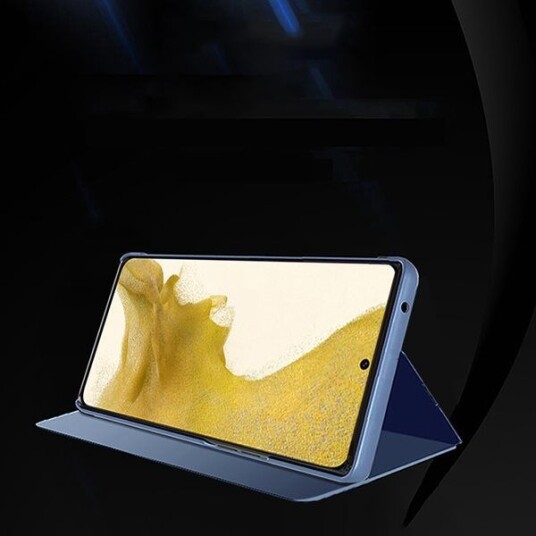 Hurtel Clear View Case Cover for Samsung Galaxy S23+ Flip Cover Blue