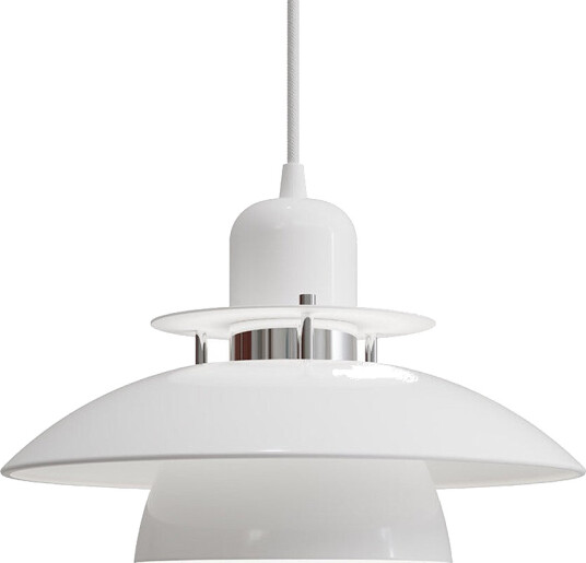 Primus IV takpendel D280 E27 Blank hvit / Krom Primus IV takpendel D280 E27 Blank hvit / Krom