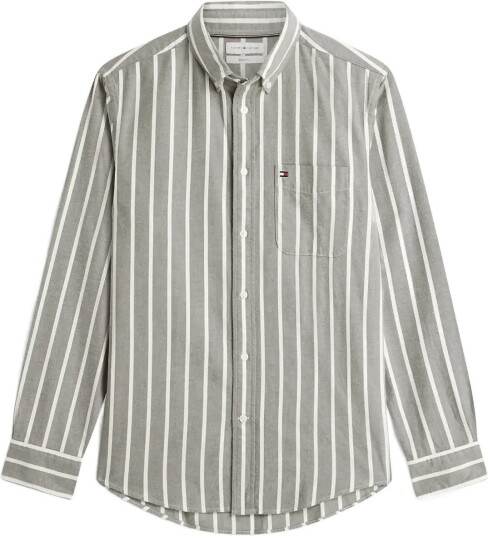 Tommy Hilfiger Flannel Stripe Rf Shirt Green M