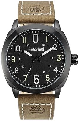 Timberland Herreklokke TDWGA9001903 Cillicothe Z Sort/Lær Ø46 mm
