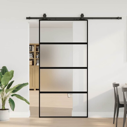 Svart 102,5x205cm Herdet Glass Svart 102,5x205cm Herdet Glass