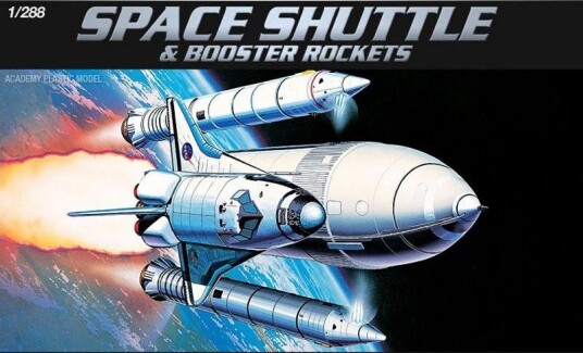 Academy 12707 Space Shuttle Med Bæreraketter Modellsett - 1:288