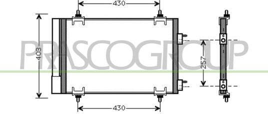 Kondensator, klimaanlegg PRASCO CI424C001