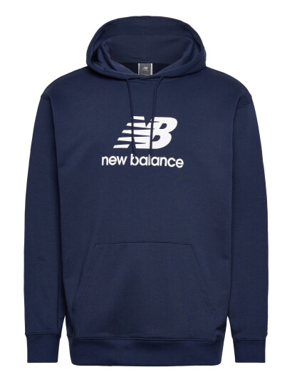 New Balance Sport Essentials French Terry Logo Hoodie   Navy   XXL