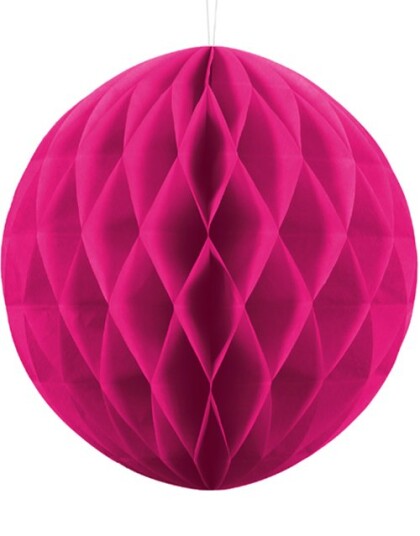 Mørk Rosa Honeycomb Ball 30 cm