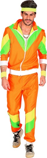 Widmann 80-talls Grilldress Oransje Grønn Gul Kostyme X-Large 10174