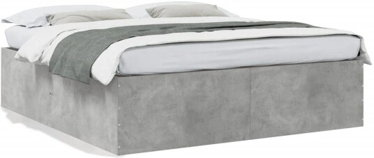Sengeramme betonggrå 200x200 cm konstruert tre 8721102615368