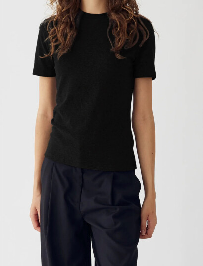 Noella Lidie Ss Top - Black - XS